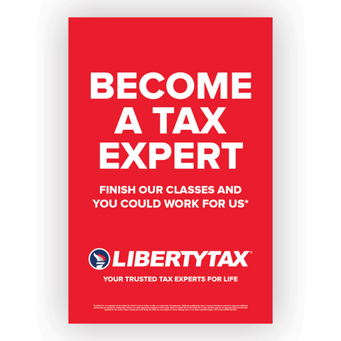 "BECOME A TAX EXPERT"  | Choose Poster or Canvas Wrap | Vertical/Portrait (24"W X 36"H) [2024]