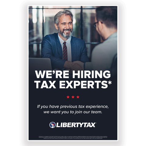 TAX SCHOOL "We're Hiring" |  A-frame Sign Panel | 2 Pack [2023]