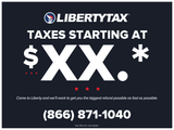 Custom "Taxes Starting At $69" (W/ Phone #) | Lawn Sign (w/ H-Stake) | Choose Quantity and Amount