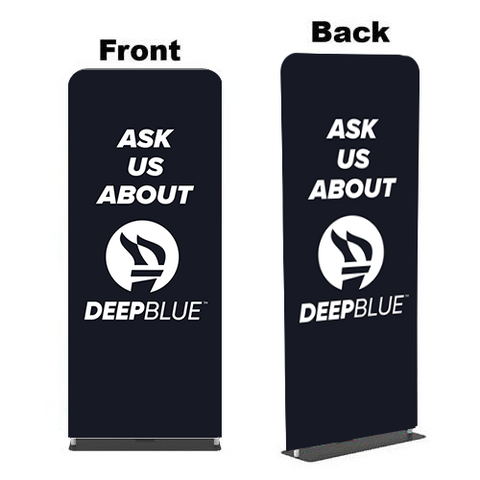 Ask Us About Deep Blue | Tension Fabric Stand (3ft Wide - Double Sided) | Room Divider for Privacy