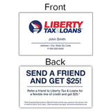 Liberty Tax & Loan Business Card with Name