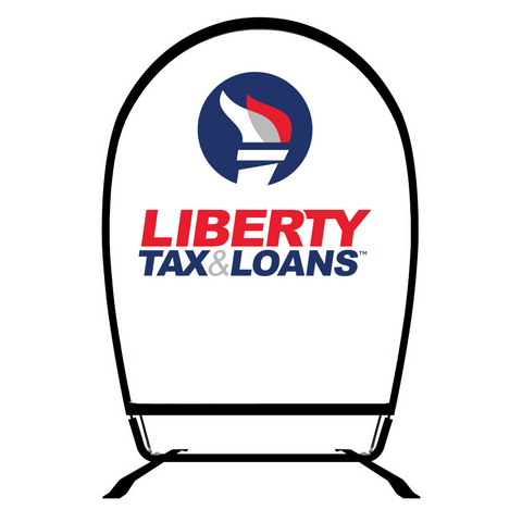 Liberty Tax & Loans Torch Logo (White) | Wind Jockey