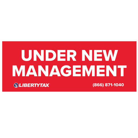 Under New Management - Outdoor Banner