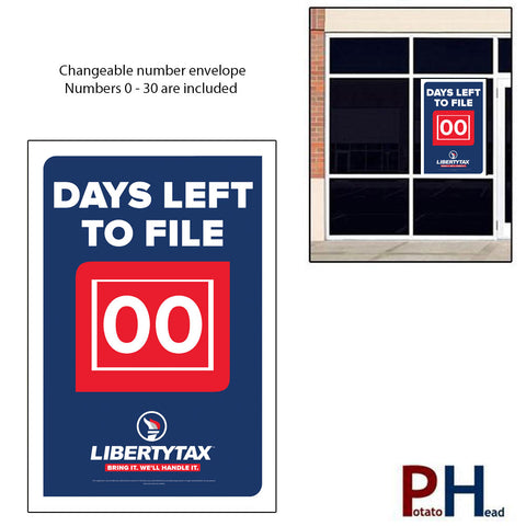 "Days Left to File" Torch Logo (Countdown) | Window Banner