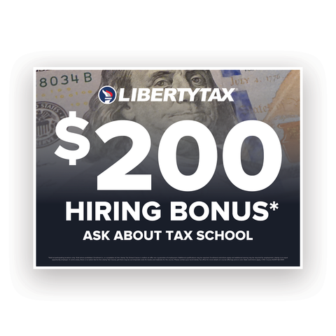 TAX SCHOOL "BONUS" | Lawn Sign (w/ H-Stake) | Choose Quantity [2023]