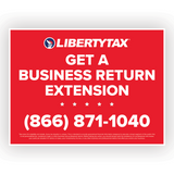 "BUSINESS RETURN EXTENSION" (Update Phone #) | Lawn Sign (w/ H-Stake) | Choose Color & Quantity [2024]
