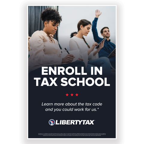 TAX SCHOOL "Enroll In" |  A-frame Sign Panel | 2 Pack [2023]