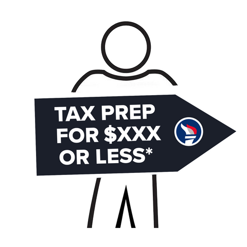 "TAX PREP FOR $XXX OR LESS" | Choose Size and Amount | Giant Arrow [2024]