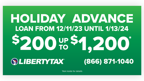 "HOLIDAY ADVANCE" | Outdoor Banner | Choose Size, Features, Input Phone # [2024]
