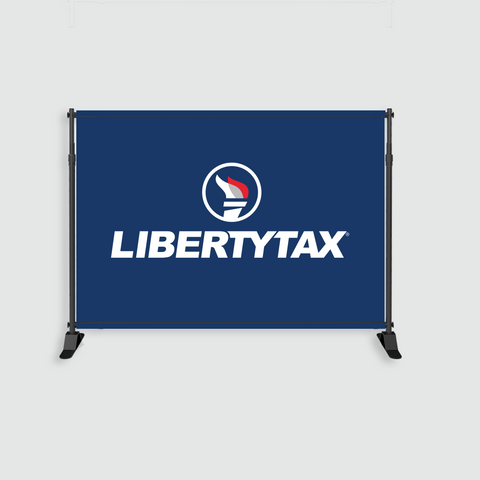 "Liberty Tax" Room Divider (Small) | 6'W x 4'H, Single Sided, Freestanding Room Divider (for Privacy) | Choose Insert Only and/or with Telescoping Hardware [Multiple Colors/Designs]
