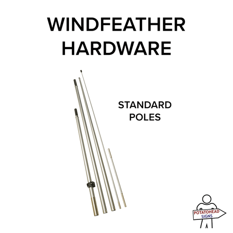 Standard PH Silver 5/pc Pole Set | Windfeather Hardware