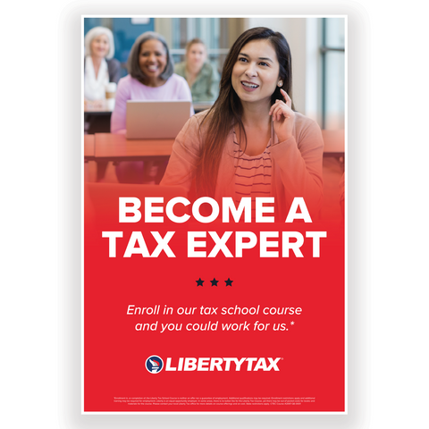 TAX SCHOOL "BECOME A TAX EXPERT" | A-frame Sign Panel | 2 Pack [2023]
