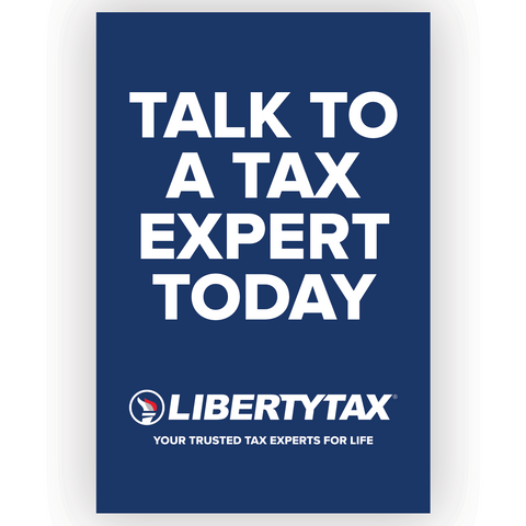 "TALK TO A TAX EXPERT"  | Choose Poster or Canvas Wrap | Vertical/Portrait (24"W X 36"H) [2024]