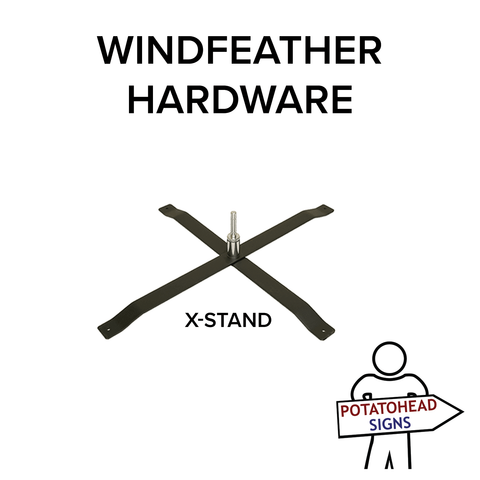 Standard PH Silver Collapsible X-Stand | No Water Bag | Windfeather Hardware