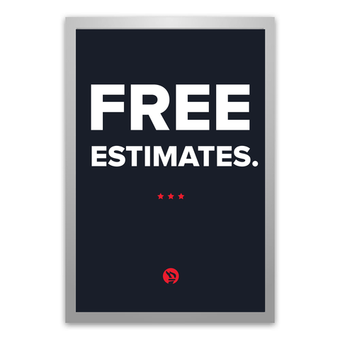 Free Estimates (Blue) | Light Box Panel (Vertical/Portrait)