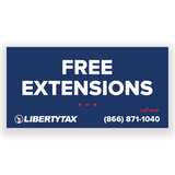 "FREE EXTENSIONS" (Update Phone #) | Outdoor Banner | Choose Size, Features, Input Phone # [2023]