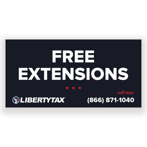 "FREE EXTENSIONS" (Update Phone #) | Outdoor Banner | Choose Size, Features, Input Phone # [2023]