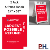 2 pack -Largest Refund Possible - A-frame sign panels | NRC | 2023