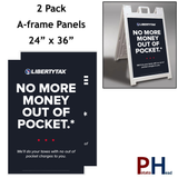 A-frame panels 2 pack - No More Money Out of Pocket - RT