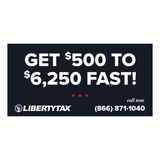 Easy Advance "Get $500 to $6250 Fast!" | Outdoor Banner | Choose Size, Features, Input Phone # [2023]