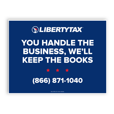 Custom Bookkeeping (W/ Phone #) | Lawn Sign (w/ H-Stake) | Choose Color & Quantity | 2023