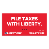 File With Liberty | Outdoor Banner | Choose Size, Features, Input Phone # [2023]