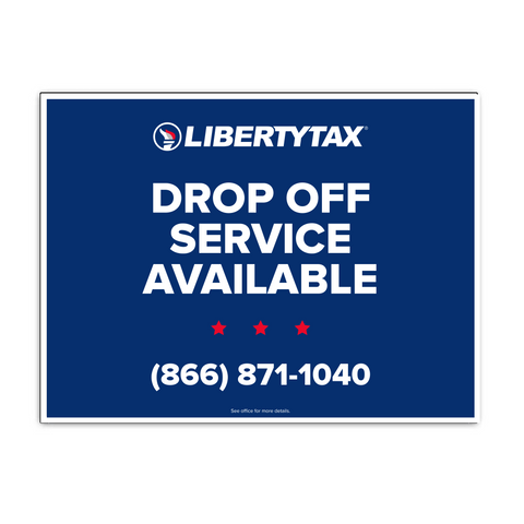 "Drop Off Service" | Lawn Sign (w/ H-Stake) | Choose Color & Quantity | 2023