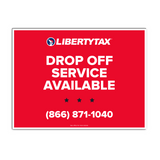 "Drop Off Service" | Lawn Sign (w/ H-Stake) | Choose Color & Quantity | 2023