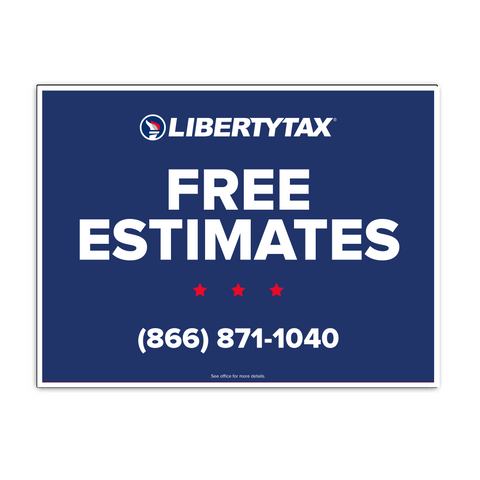 Custom "Free Estimates" (W/ Phone #) | Lawn Sign (w/ H-Stake) | Choose Color & Quantity | 2023