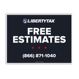 Custom "Free Estimates" (W/ Phone #) | Lawn Sign (w/ H-Stake) | Choose Color & Quantity | 2023