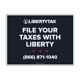 Custom "File With Liberty" (W/ Phone #) | Lawn Sign (w/ H-Stake) | Choose Color & Quantity | 2023