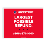 Largest Refund | Lawn Sign (w/ H-Stake) | Choose Color & Quantity | 2023
