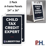Child Tax Credit Expert - A-frame sign panel 2 pack - 2021