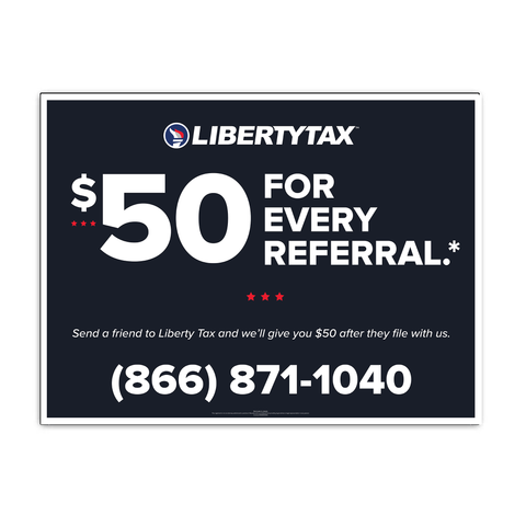 Lawn Sign - Refer a Friend and get $50 - SAF