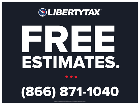 Free Estimates (Blue) | Choose Your Quantity | Lawn Sign (Torch Logo)