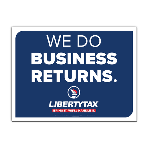We Do Business Returns - Torch Logo lawn sign - qty discounts