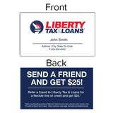 Liberty Tax & Loan Business Card with Name