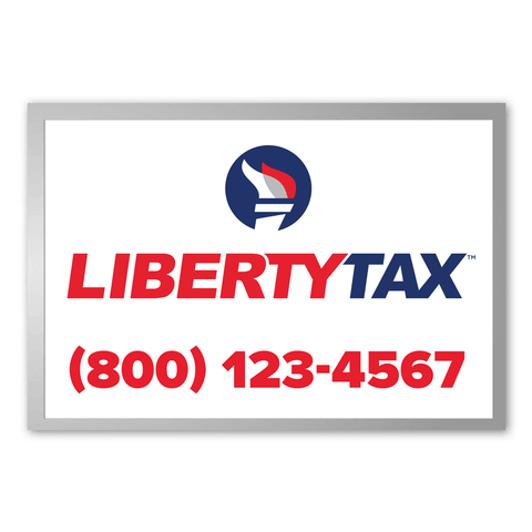 Torch Logo w/ Custom Phone # (White) | Light Box Panel (Horizontal/Landscape)