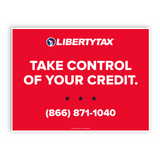 Custom Credit Saint "Take Control" (W/ Phone #)| Lawn Sign (w/ H-Stake) | Choose Color & Quantity | 2023