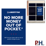 No More Money Out | Window Cling or Window Banner | Vertical/Portrait (24"W X 36"H) [2023]