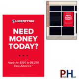 Need Money Today | Window Cling or Window Banner | Vertical/Portrait (24"W X 36"H) [2023]