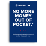 No More Money Out | Window Cling or Window Banner | Vertical/Portrait (24"W X 36"H) [2023]