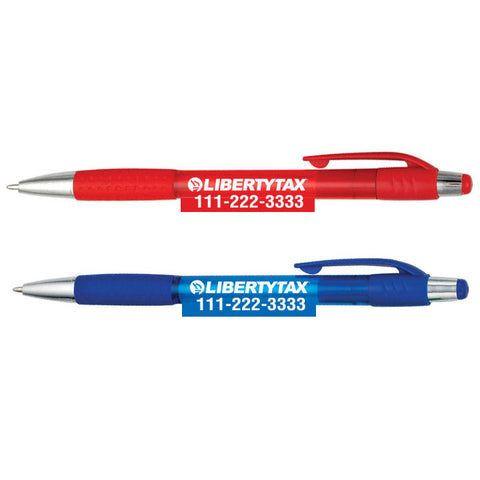 Rubber grip Customizable Torch Logo Click Pen- 1000 Pack