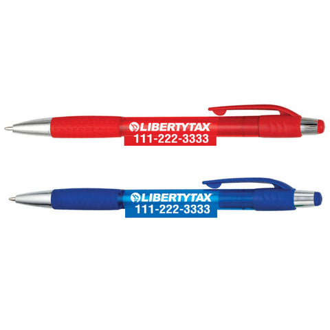 Rubber grip Customizable Torch Logo Click Pen- 1000 Pack