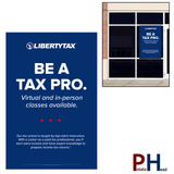 Tax School | Window Cling or Window Banner | Vertical/Portrait (24"W X 36"H) [2022]