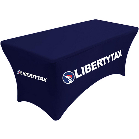 Limited qty - Torch LOGO - stretch table cover - Blue - 6 foot table