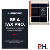 Tax School | Window Cling or Window Banner | Vertical/Portrait (24"W X 36"H) [2022]