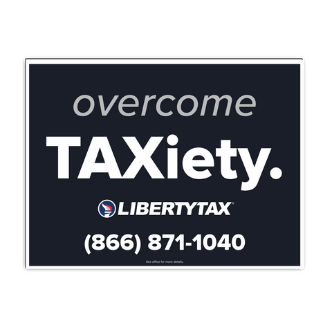 Custom "TAXiety" | Lawn Sign w/ H-Stake | Chose Quantity [2023]