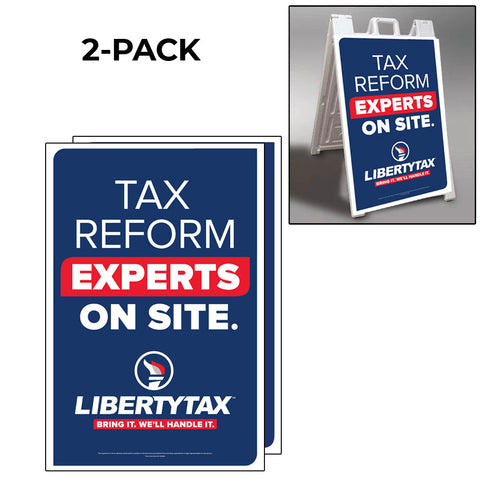 2 pack Torch Logo - Tax Reform Experts - A-frame sign panels