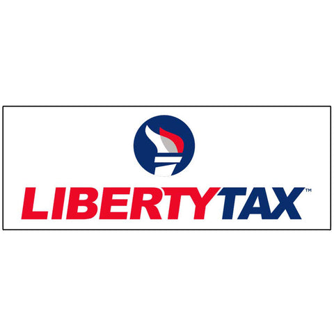 Liberty Tax Torch Logo (White) | Outdoor Banner